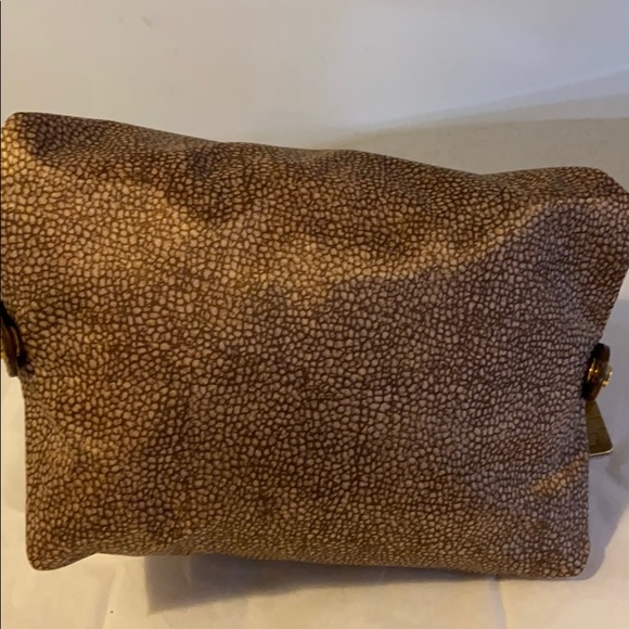 BORBONESE REDWALL Brown Nylon Satchel with Pouch - Picture 6 of 8